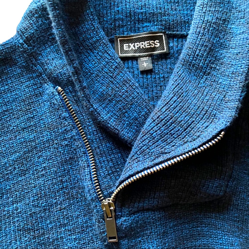 Express Shawl Collar Zip Sweater